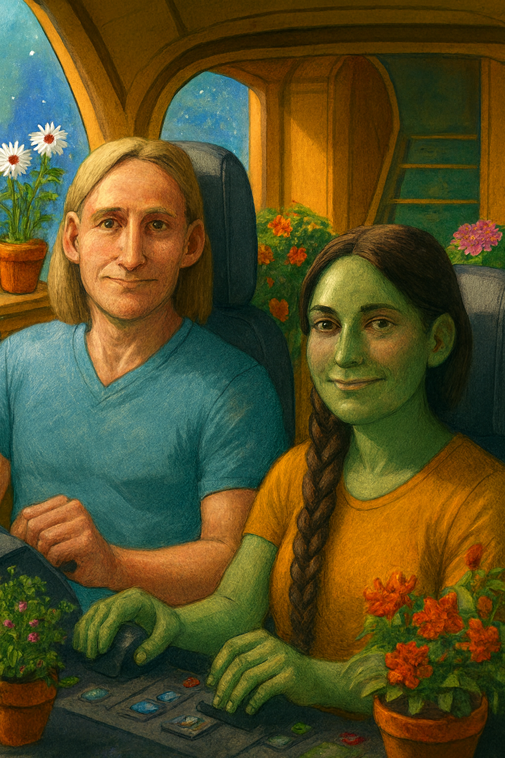 Alan And Tanara Sit On The Wanderer Bridge